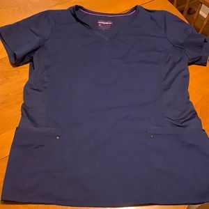 Healing Hands Purple Label Yoga scrub top Blue, XL